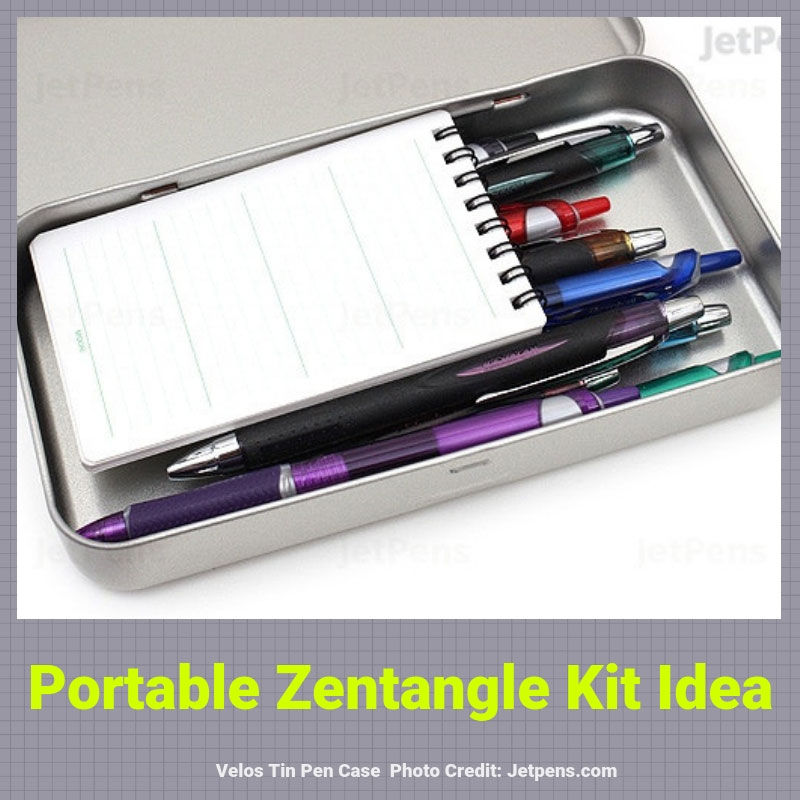 Portable Zentangle Kit Idea + Soapstone Pens for Shading Black
