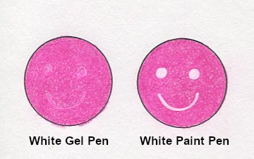 White Gel Pen vs. White Paint Pen